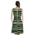 Sketched Wavy Stripes Pattern Sleeveless Waist Tie Chiffon Dress View2