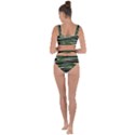 Sketched Wavy Stripes Pattern Bandaged Up Bikini Set  View2