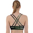 Sketched Wavy Stripes Pattern Back Weave Sports Bra View2