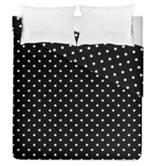 Black Polka Dots Duvet Cover Double Side (queen Size) by jumpercat