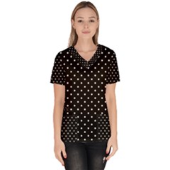 Black Polka Dots Scrub Top by jumpercat