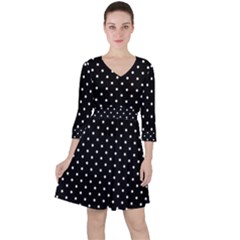 Black Polka Dots Ruffle Dress by jumpercat