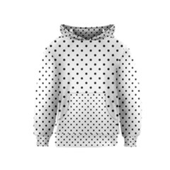 White Polka Dots Kids  Pullover Hoodie by jumpercat