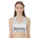 White Polka Dots Sports Bra with Border View1