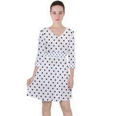 White Polka Dots Ruffle Dress by jumpercat