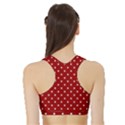 Red Polka Dots Sports Bra with Border View2