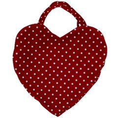 Red Polka Dots Giant Heart Shaped Tote