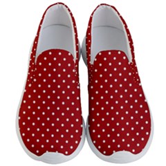 Red Polka Dots Men s Lightweight Slip Ons