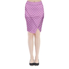 Pink Polka Dots Midi Wrap Pencil Skirt by jumpercat