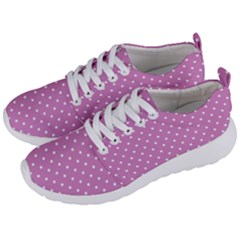 Pink Polka Dots Men s Lightweight Sports Shoes