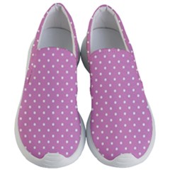 Pink Polka Dots Women s Lightweight Slip Ons