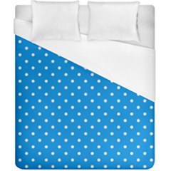 Blue Polka Dots Duvet Cover (california King Size) by jumpercat