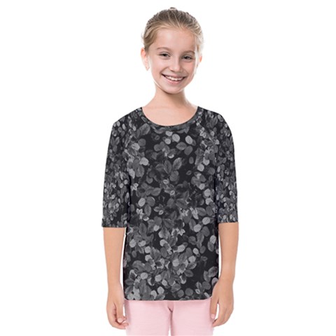 Dark Leaves Kids  Quarter Sleeve Raglan Tee by jumpercat