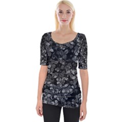 Dark Leaves Wide Neckline Tee