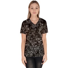 Dark Leaves Scrub Top by jumpercat