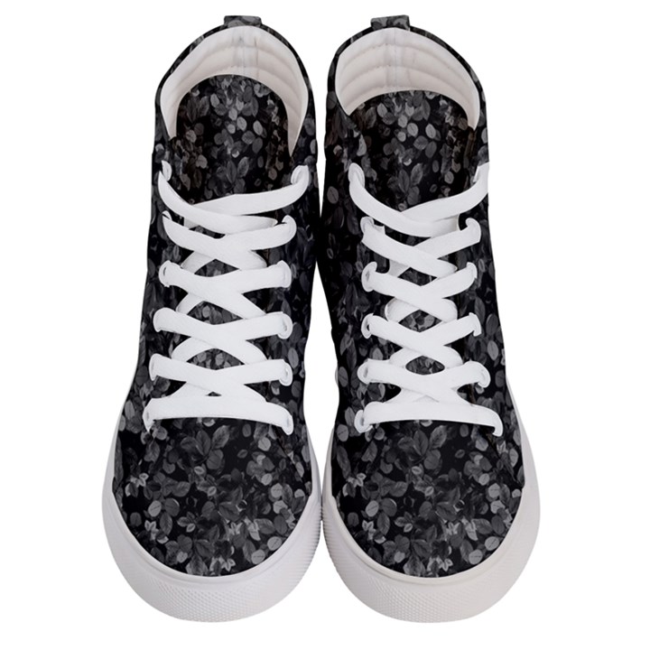 Dark Leaves Women s Hi-Top Skate Sneakers