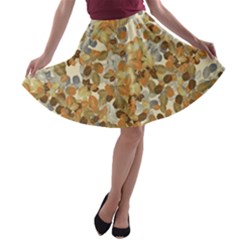 Leaves Autumm A-line Skater Skirt by jumpercat