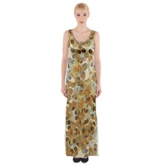 Leaves Autumm Maxi Thigh Split Dress by jumpercat