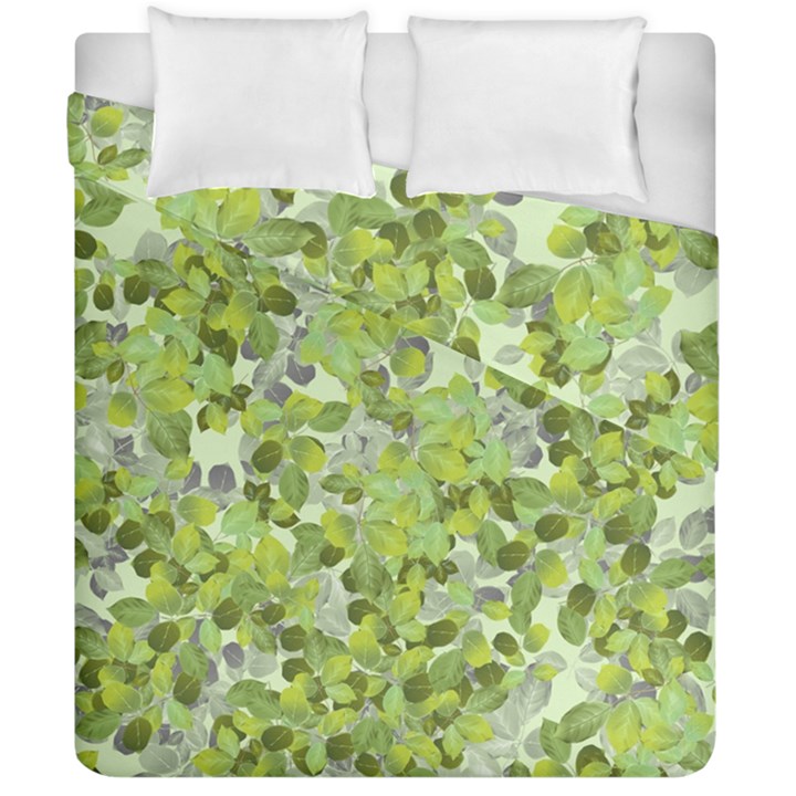 Leaves Fresh Duvet Cover Double Side (California King Size)