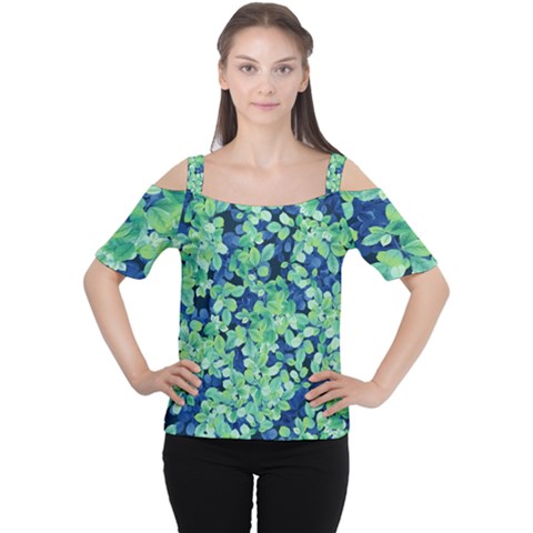 Moonlight On The Leaves Cutout Shoulder Tee by jumpercat