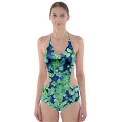 Moonlight On The Leaves Cut-out One Piece Swimsuit by jumpercat