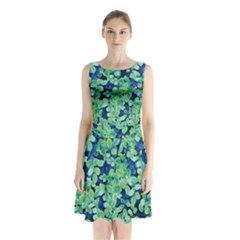 Moonlight On The Leaves Sleeveless Waist Tie Chiffon Dress by jumpercat