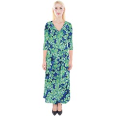 Moonlight On The Leaves Quarter Sleeve Wrap Maxi Dress by jumpercat