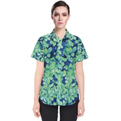 Moonlight On The Leaves Women s Short Sleeve Shirt