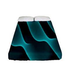 Background Light Glow Blue Green Fitted Sheet (full/ Double Size) by Nexatart