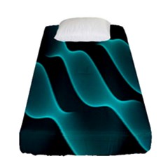 Background Light Glow Blue Green Fitted Sheet (single Size) by Nexatart