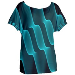 Background Light Glow Blue Green Women s Oversized Tee by Nexatart