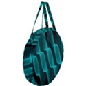 Background Light Glow Blue Green Giant Round Zipper Tote View3