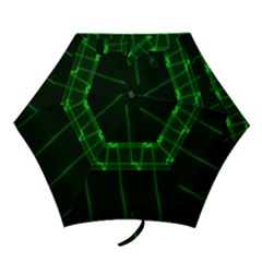 Background Signal Light Glow Green Mini Folding Umbrellas by Nexatart