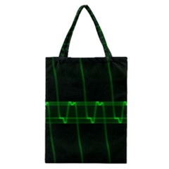 Background Signal Light Glow Green Classic Tote Bag by Nexatart