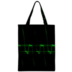 Background Signal Light Glow Green Zipper Classic Tote Bag by Nexatart