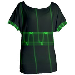 Background Signal Light Glow Green Women s Oversized Tee by Nexatart