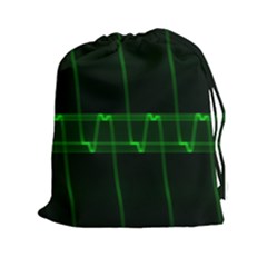 Background Signal Light Glow Green Drawstring Pouches (xxl) by Nexatart