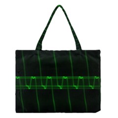 Background Signal Light Glow Green Medium Tote Bag by Nexatart