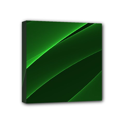 Background Light Glow Green Mini Canvas 4  X 4  by Nexatart