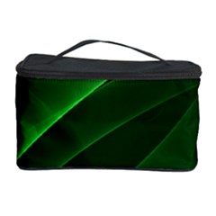 Background Light Glow Green Cosmetic Storage Case by Nexatart