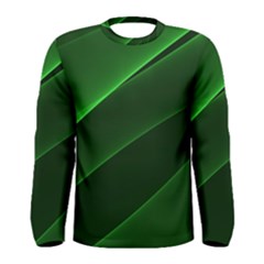 Background Light Glow Green Men s Long Sleeve Tee by Nexatart