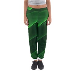 Background Light Glow Green Women s Jogger Sweatpants by Nexatart