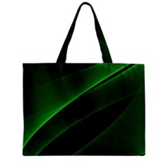 Background Light Glow Green Zipper Mini Tote Bag by Nexatart