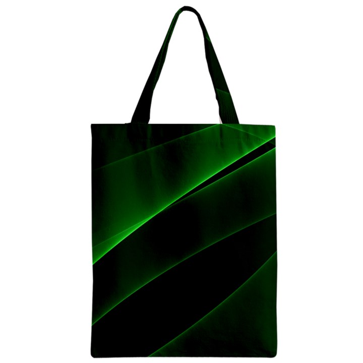 Background Light Glow Green Zipper Classic Tote Bag