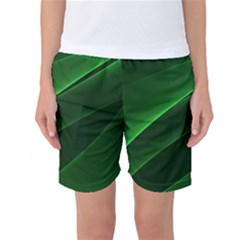 Background Light Glow Green Women s Basketball Shorts by Nexatart