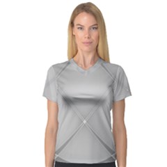 Background Light Glow White Grey V-neck Sport Mesh Tee