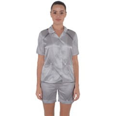 Background Light Glow White Grey Satin Short Sleeve Pyjamas Set by Nexatart