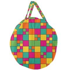 Abstract Background Abstract Giant Round Zipper Tote