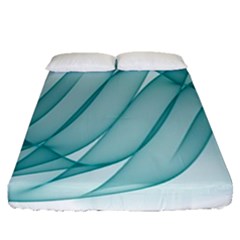 Background Light Glow Blue Fitted Sheet (queen Size) by Nexatart