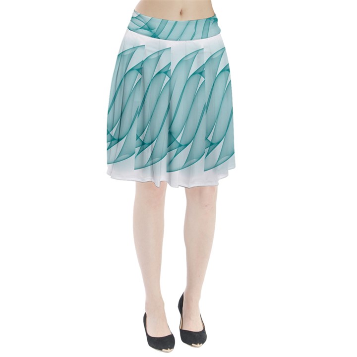 Background Light Glow Blue Pleated Skirt